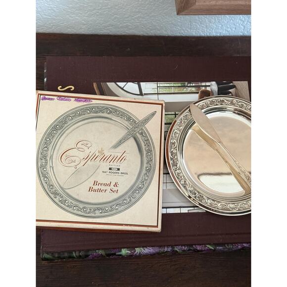 Vintage Silver Bread and Butter Set - Picture 1 of 6